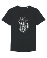 VIBE COSMIC - Extraterestru urban pe lună Tricou mânecă scurtă guler larg Bărbat Skater