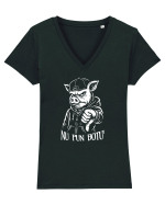 Nu pun botu - Atitudine urbană Tricou mânecă scurtă guler V Damă Evoker