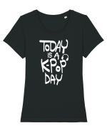 K-Pop Day Tricou mânecă scurtă guler larg fitted Damă Expresser