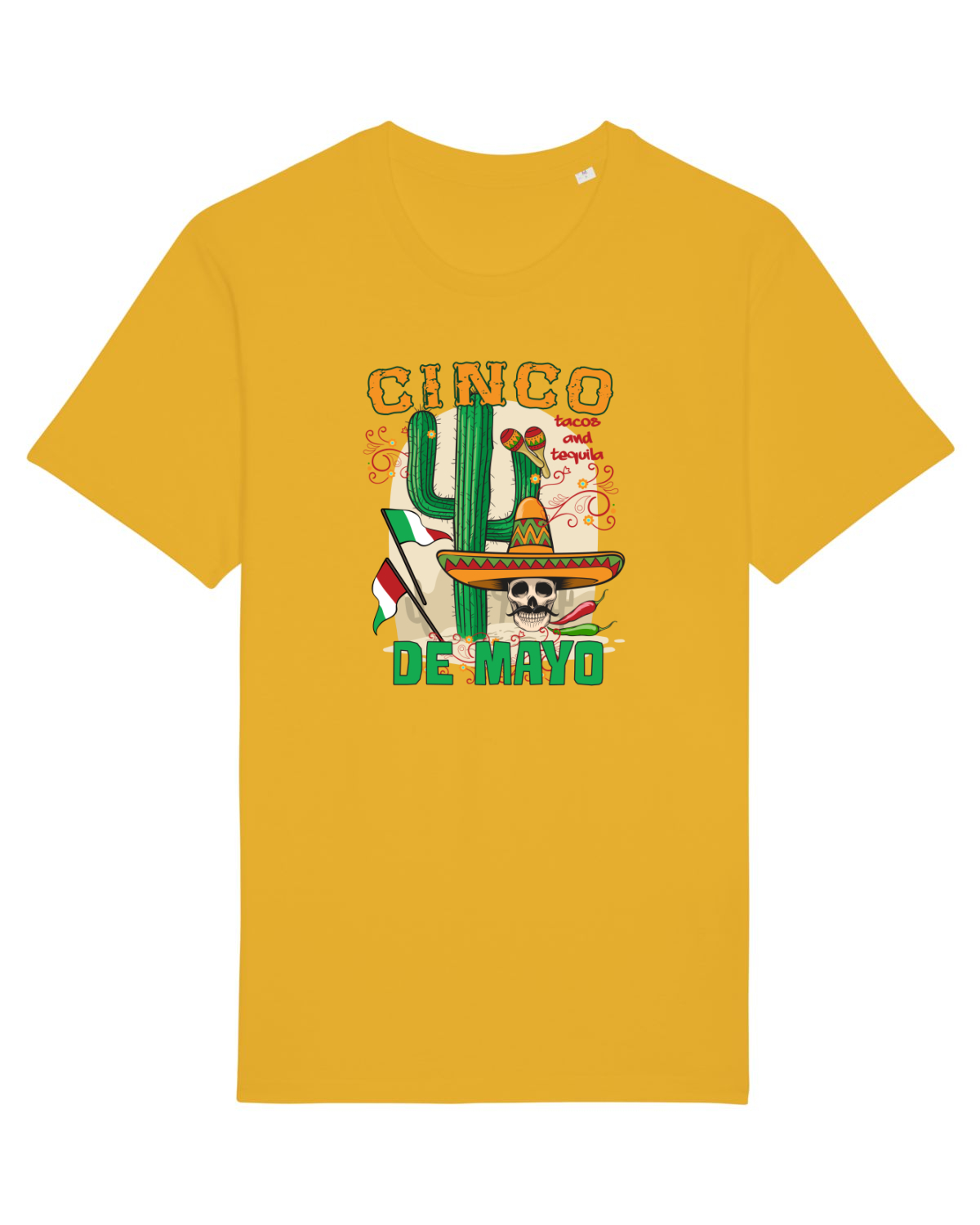 Tricou mânecă scurtă Unisex Rocker Spectra Yellow