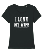 Love my motorcycle Tricou mânecă scurtă guler larg fitted Damă Expresser