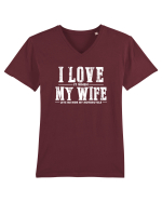 Love my motorcycle Tricou mânecă scurtă guler V Bărbat Presenter