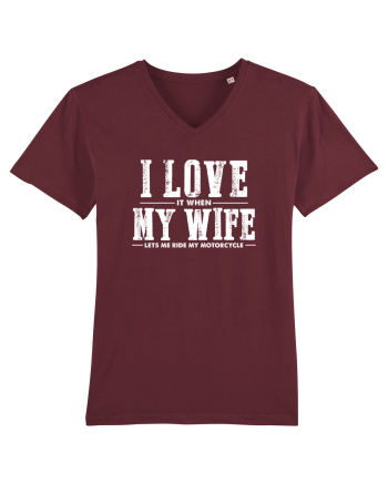 Love my motorcycle Burgundy