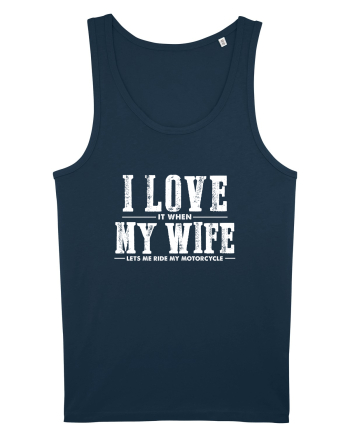 Love my motorcycle Navy