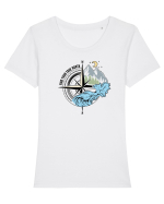 Find your true north Tricou mânecă scurtă guler larg fitted Damă Expresser