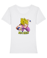 Son Goku Tricou mânecă scurtă guler larg fitted Damă Expresser