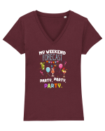 Party  Party Party  Tricou mânecă scurtă guler V Damă Evoker