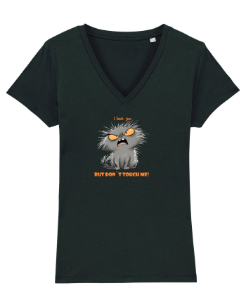 I LOVE YOU BUT DON`T TOUCH ME  - VALENTINE`S - DRAGOBETE  Black