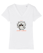 I LOVE YOU BUT DON`T TOUCH ME  - VALENTINE`S - DRAGOBETE  2 Tricou mânecă scurtă guler V Damă Evoker