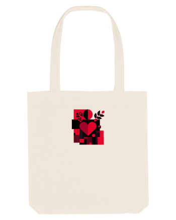 IUBIRE - INIMA - ABSTRACT  - GEOMETRIC - FLORAL Natural