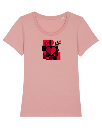 IUBIRE - INIMA - ABSTRACT  - GEOMETRIC - FLORAL Canyon Pink