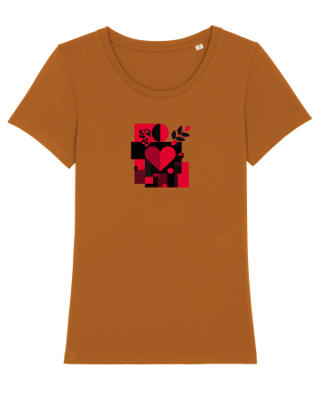 IUBIRE - INIMA - ABSTRACT  - GEOMETRIC - FLORAL Roasted Orange