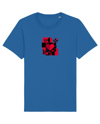 IUBIRE - INIMA - ABSTRACT  - GEOMETRIC - FLORAL Royal Blue