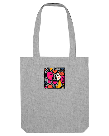 IUBIRE - INIMA - CUPLU  - GEOMETRIC - CUBIST Heather Grey