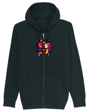 IUBIRE - INIMA - CUPLU  - GEOMETRIC - CUBIST Black