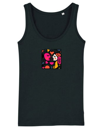 IUBIRE - INIMA - CUPLU  - GEOMETRIC - CUBIST Black