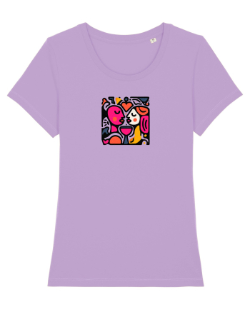 IUBIRE - INIMA - CUPLU  - GEOMETRIC - CUBIST Lavender Dawn