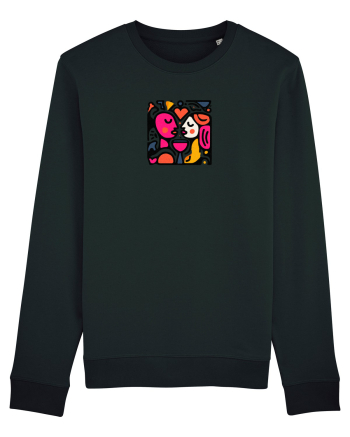 IUBIRE - INIMA - CUPLU  - GEOMETRIC - CUBIST Black