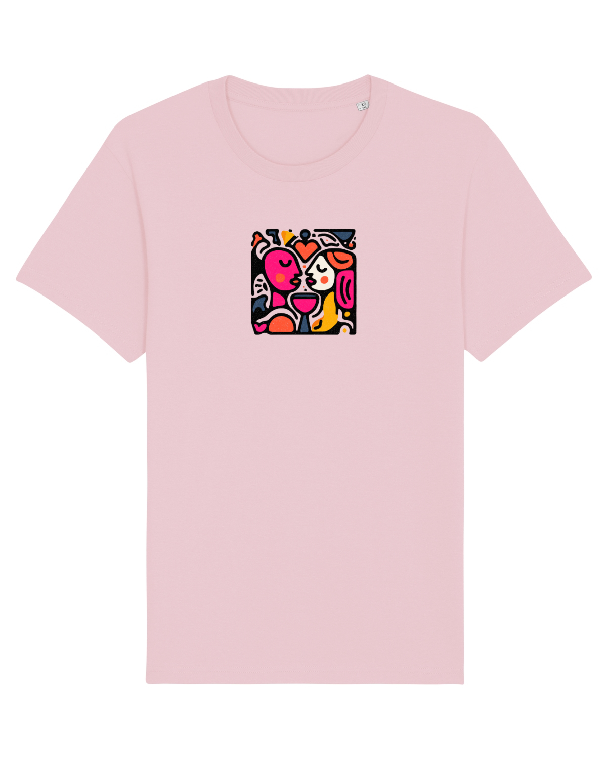 Tricou mânecă scurtă Unisex Rocker Cotton Pink