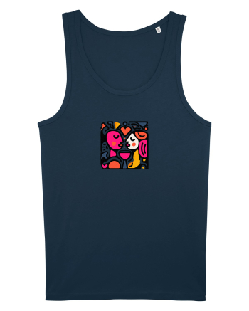 IUBIRE - INIMA - CUPLU  - GEOMETRIC - CUBIST Navy