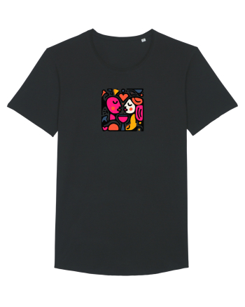 IUBIRE - INIMA - CUPLU  - GEOMETRIC - CUBIST Black