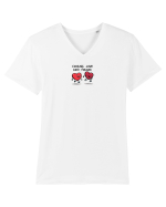 CHASING LOVE SINCE FOREVER - MEREU  IN CAUTAREA IUBIRII Tricou mânecă scurtă guler V Bărbat Presenter