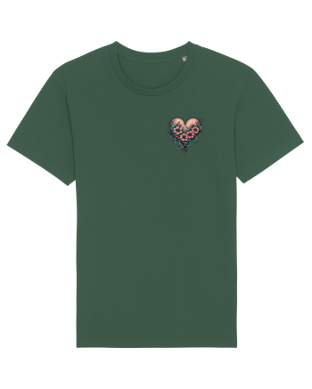 DRAGOBETE - VALENTINE`S DAY - INIMA - FLORI stil tatuaj - lateral Bottle Green