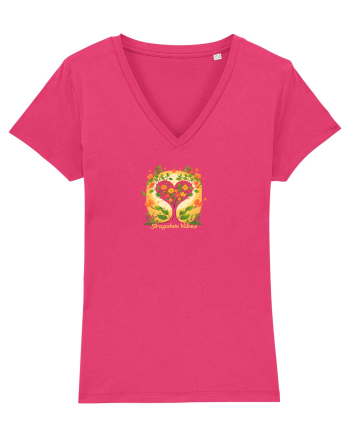 DRAGOBETE VIBES - INIMA - COPAC - FLORI - TRADITIONAL - ROMANESC Raspberry