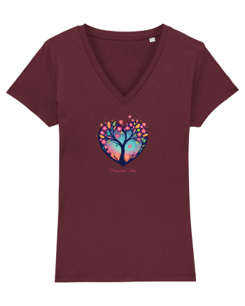 DRAGOBETE VIBES - INIMA - COPAC - FLORI - TRADITIONAL - ROMANESC Burgundy