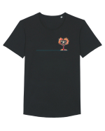 DRAGOBETE  - INIMA - COPAC - FLORI - TRADITIONAL - ROMANESC - lateral Tricou mânecă scurtă guler larg Bărbat Skater
