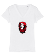 FEMINITATE - FLORI - PASIUNE - ELEGANTA Tricou mânecă scurtă guler V Damă Evoker