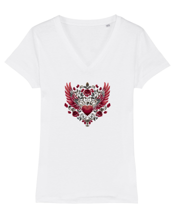  FLORI - INIMA  -  TRANDAFIRI  - ARIPI -  IUBIRE - GOTH - PUNK - ALTERNATIV White