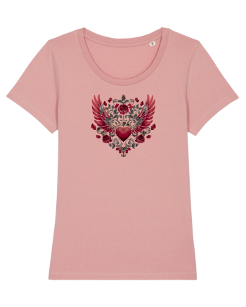  FLORI - INIMA  -  TRANDAFIRI  - ARIPI -  IUBIRE - GOTH - PUNK - ALTERNATIV Canyon Pink