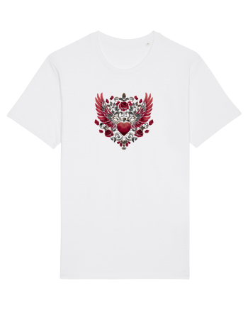 FLORI - INIMA  -  TRANDAFIRI  - ARIPI -  IUBIRE - GOTH - PUNK - ALTERNATIV White