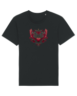  FLORI - INIMA  -  TRANDAFIRI  - ARIPI -  IUBIRE - GOTH - PUNK - ALTERNATIV Tricou mânecă scurtă Unisex Rocker