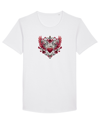  FLORI - INIMA  -  TRANDAFIRI  - ARIPI -  IUBIRE - GOTH - PUNK - ALTERNATIV White