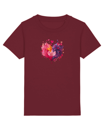  INIMA  -  IUBIRE - DRAGONI - YIN YANG - ACUARELA Burgundy