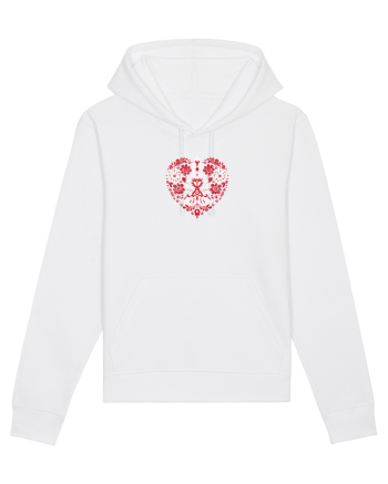  INIMA  -  IUBIRE -CUSATURA - BRODERIE - TRADITIONAL - ROMANESC White