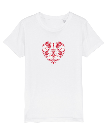  INIMA  -  IUBIRE -CUSATURA - BRODERIE - TRADITIONAL - ROMANESC White