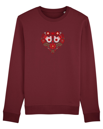  INIMA  -  IUBIRE - CUSATURA - BRODERIE - TRADITIONAL - ROMANESC 3 Burgundy