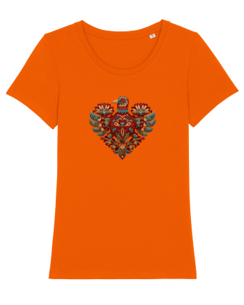  INIMA  -  IUBIRE - CUSATURA - BRODERIE - TRADITIONAL - ROMANESC 5 Bright Orange