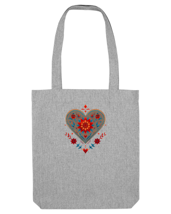  INIMA  -  IUBIRE - MANDALA - FLOARE -  TRADITIONAL - ETNIC Heather Grey