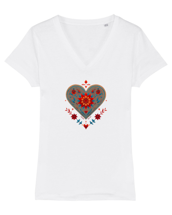  INIMA  -  IUBIRE - MANDALA - FLOARE -  TRADITIONAL - ETNIC White