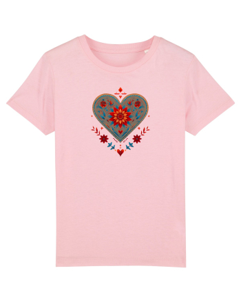  INIMA  -  IUBIRE - MANDALA - FLOARE -  TRADITIONAL - ETNIC Cotton Pink