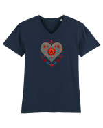  INIMA  -  IUBIRE - MANDALA - FLOARE -  TRADITIONAL - ETNIC Tricou mânecă scurtă guler V Bărbat Presenter
