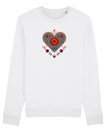  INIMA  -  IUBIRE - MANDALA - FLOARE -  TRADITIONAL - ETNIC White