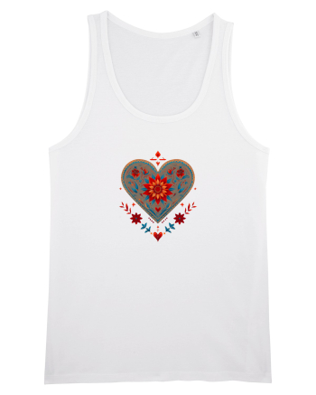  INIMA  -  IUBIRE - MANDALA - FLOARE -  TRADITIONAL - ETNIC White