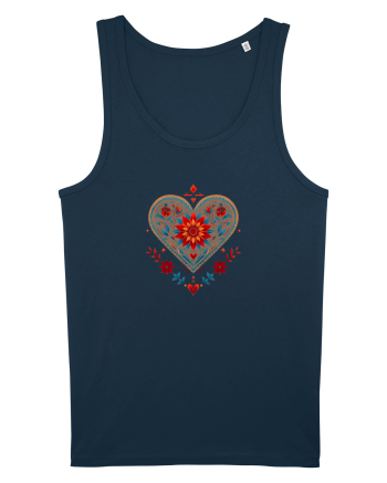  INIMA  -  IUBIRE - MANDALA - FLOARE -  TRADITIONAL - ETNIC Navy