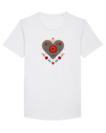  INIMA  -  IUBIRE - MANDALA - FLOARE -  TRADITIONAL - ETNIC White