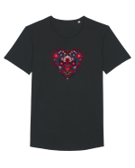  INIMA  -  IUBIRE - MANDALA - FLOARE -  TRADITIONAL - ETNIC 2 Tricou mânecă scurtă guler larg Bărbat Skater